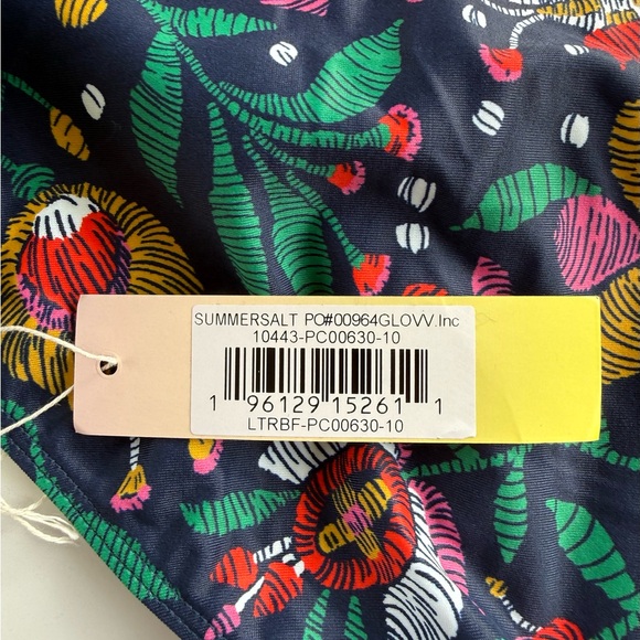 Summersalt Floral V-Neck One Piece - Navy and Red - Picture 6 of 8